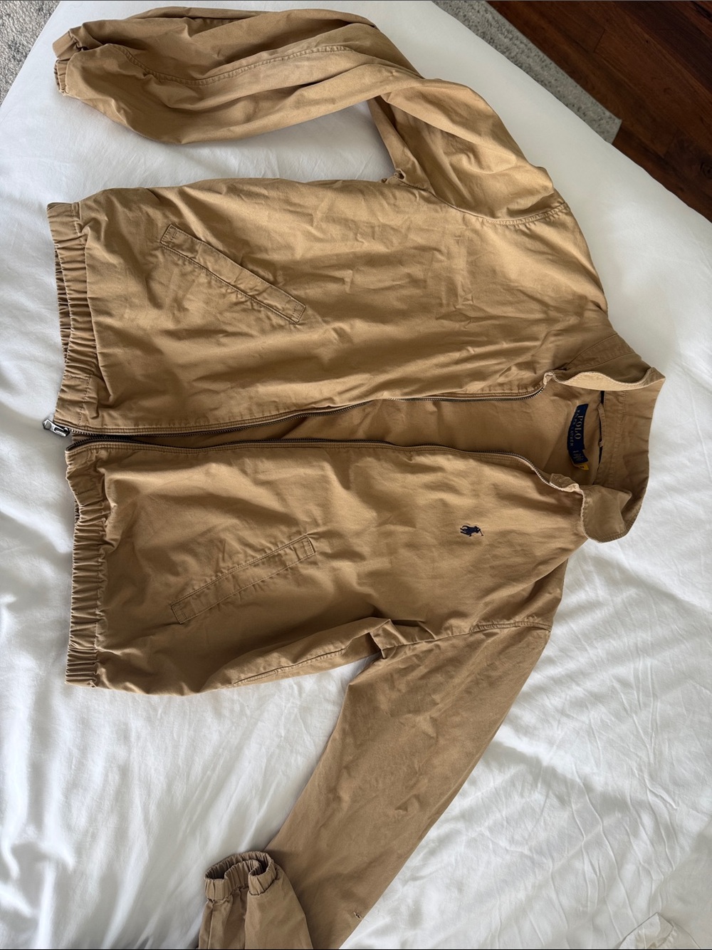 Polo by Ralph Lauren Men’s Khaki/Tan Lightweight Zip Jacket